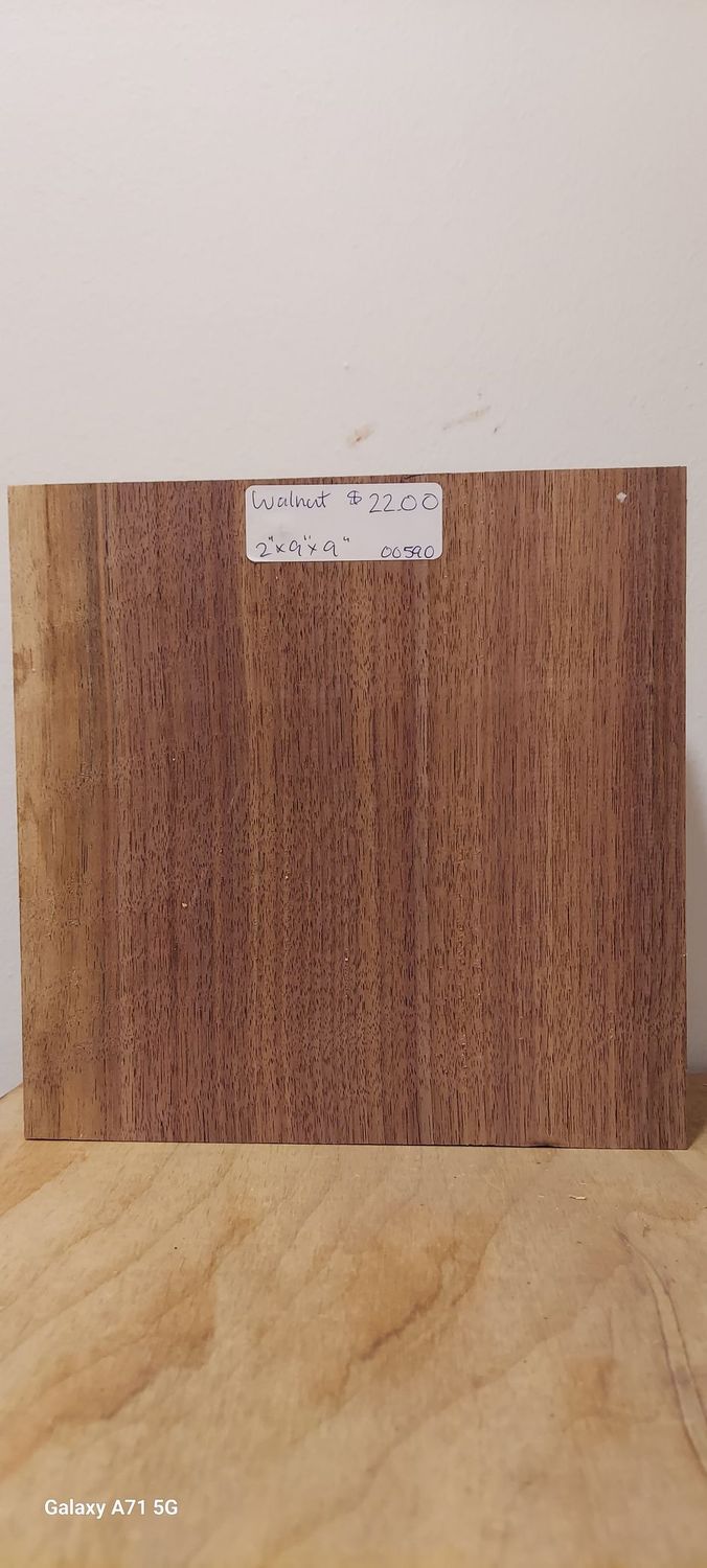 Walnut 2"x9"x9"
