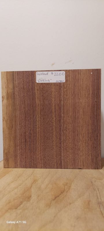 Walnut 2"x9"x9"