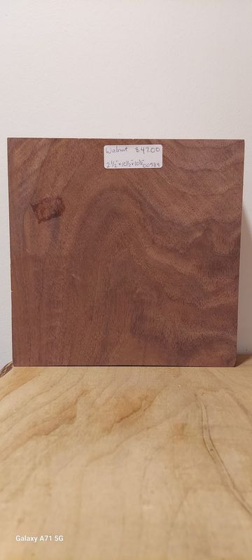 Walnut 2.5"x10.5"x10.5"