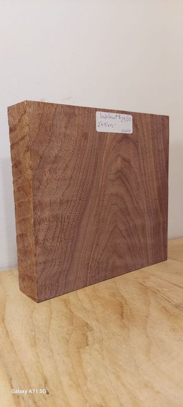 Walnut 2"x9"x9"