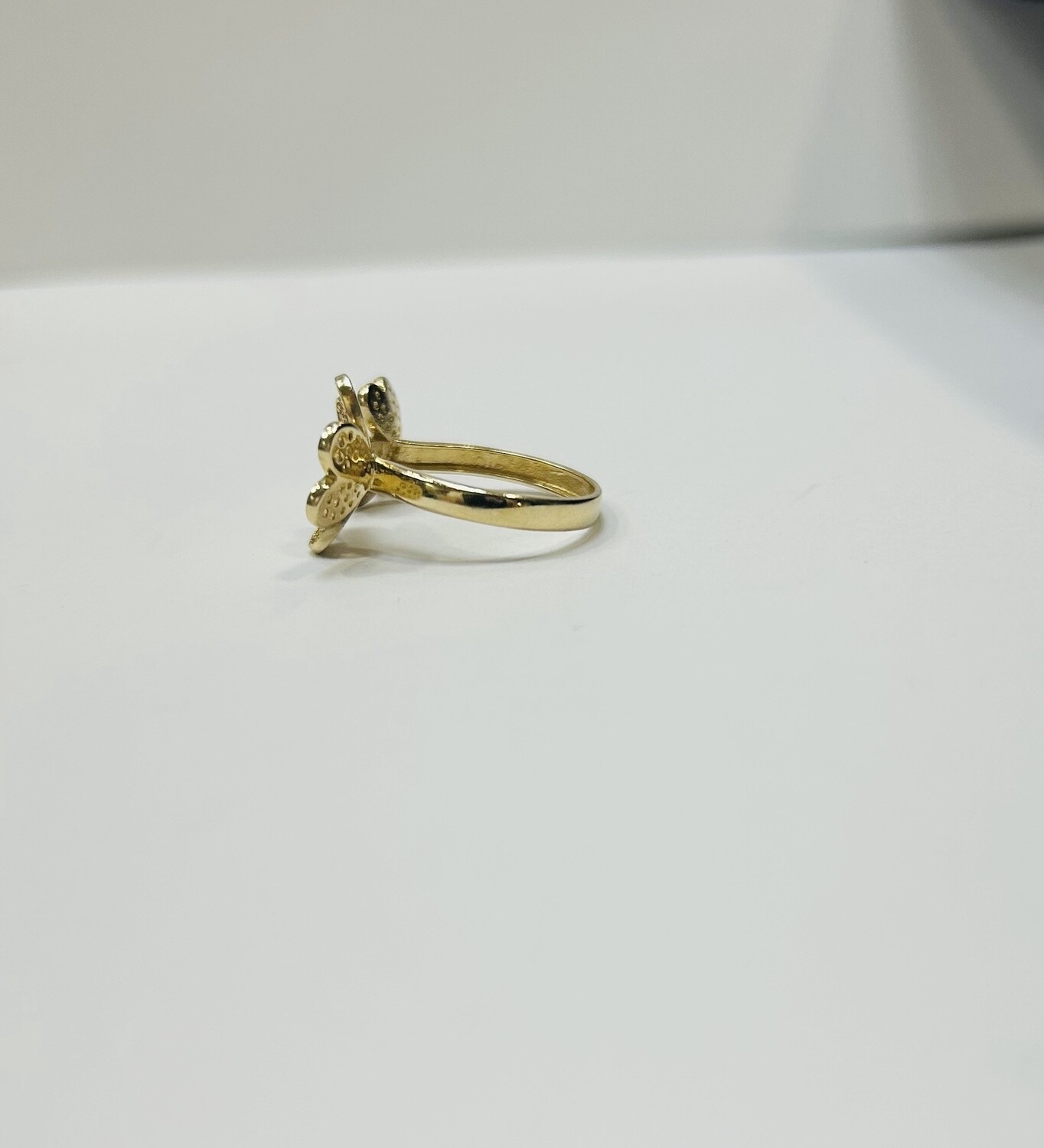 RING 14K 3.0g FLOWER CZ DUAL