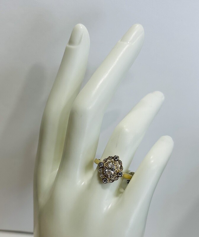 RING 14K 2.6 OVAL CZ