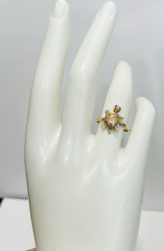 RING 14K 2.6G TURTLE