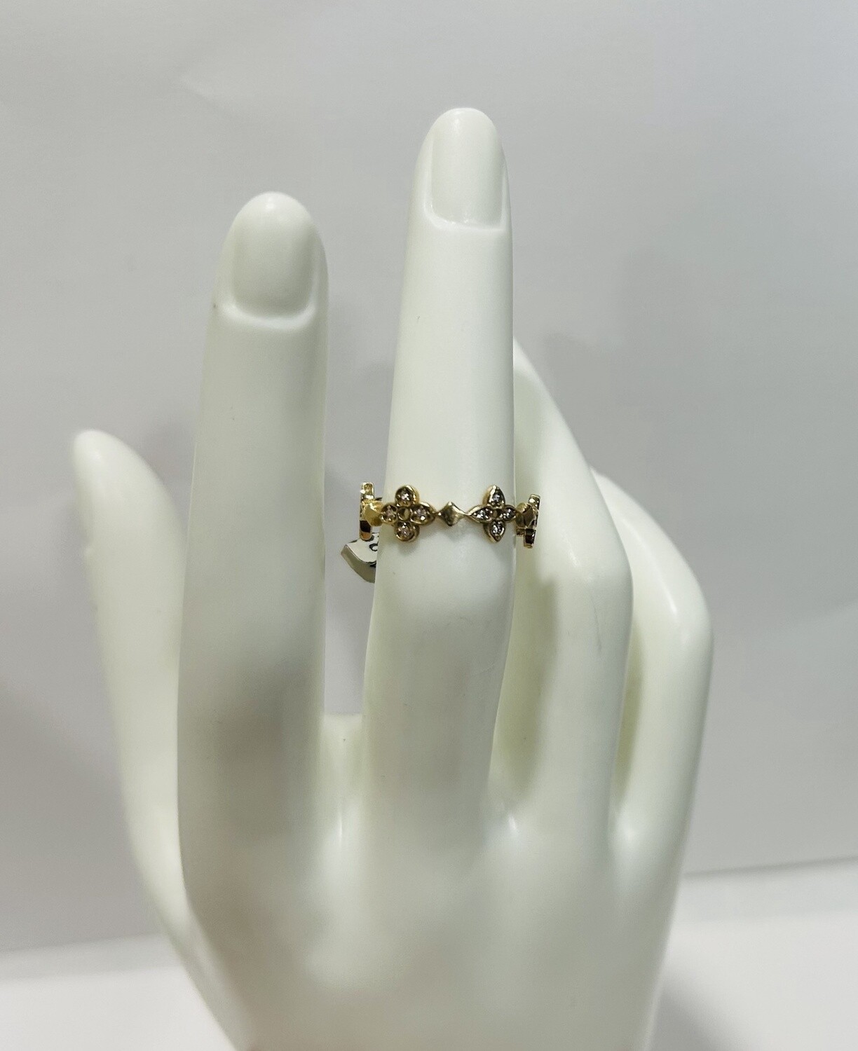 RING 14K 1.8G FLOWER
