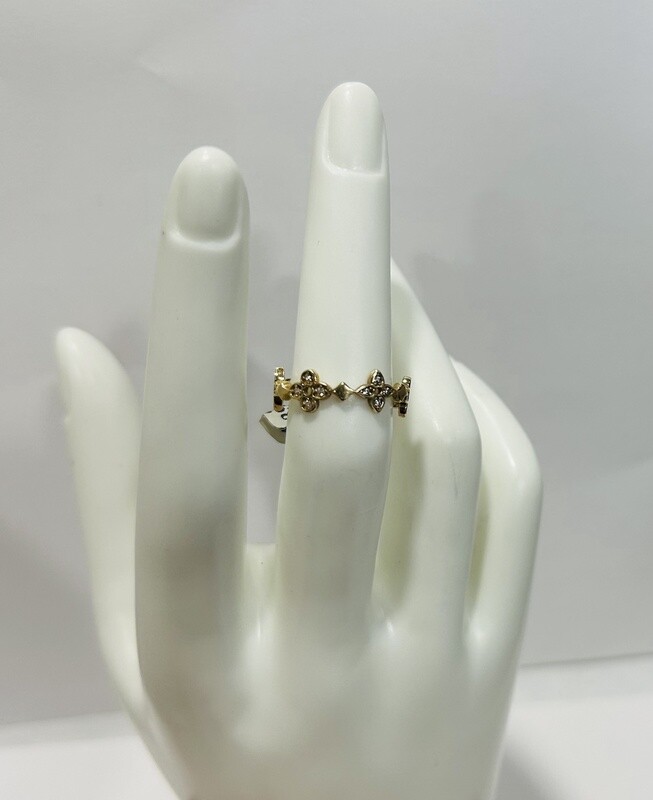 RING 14K 1.8G FLOWER