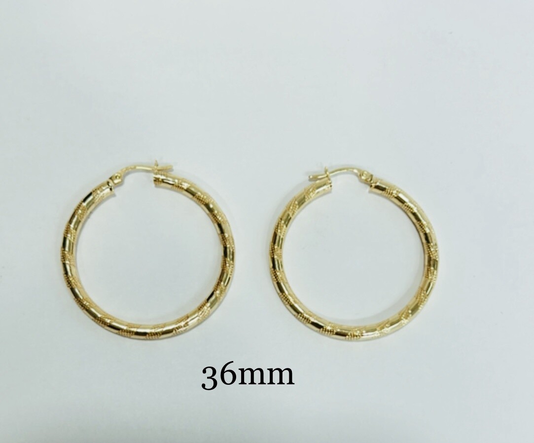 10k stripe hoop 3mm, Model: 36mm 2.2g