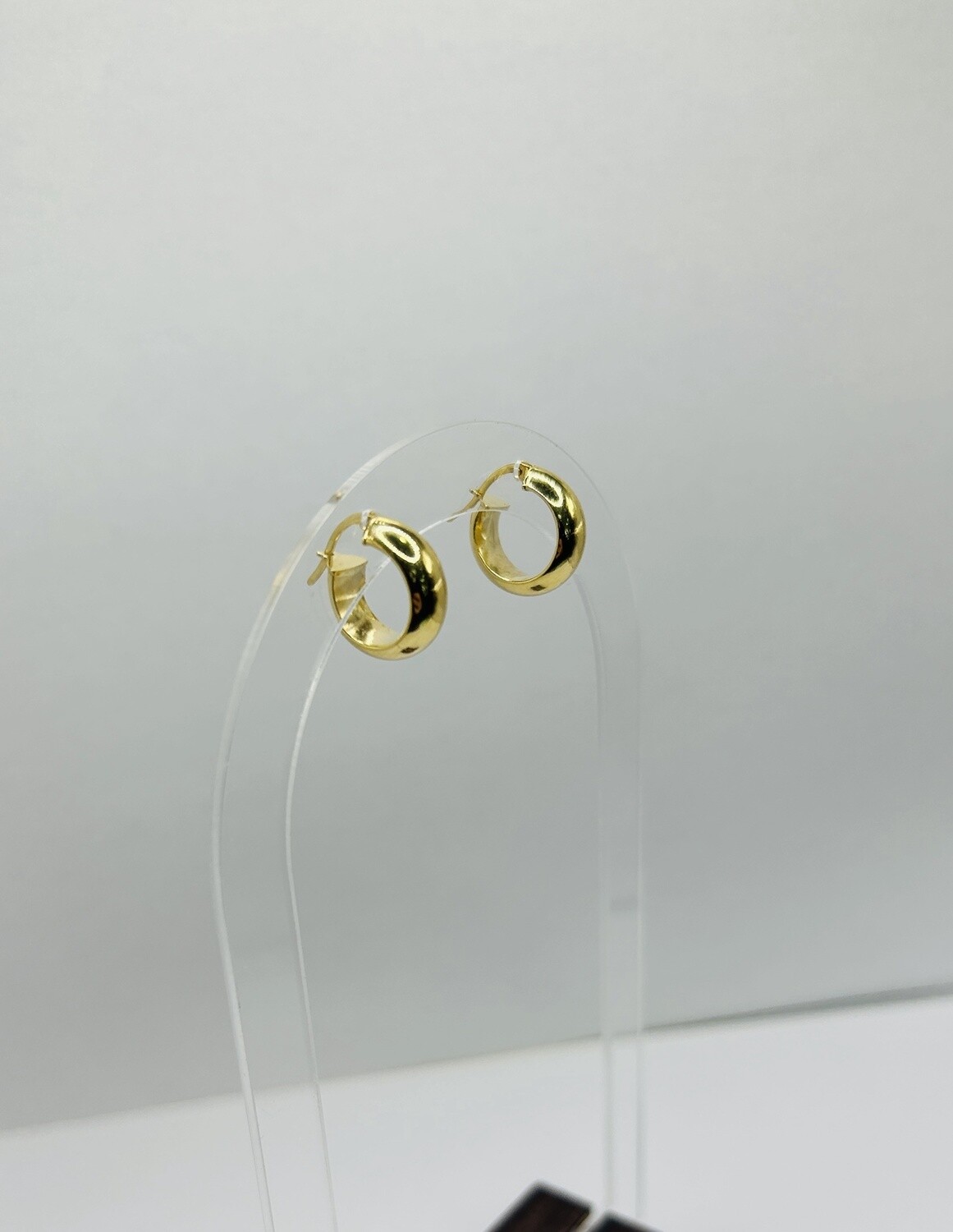 10k  Small Wide Hoops, Model: 14mm/1.5g