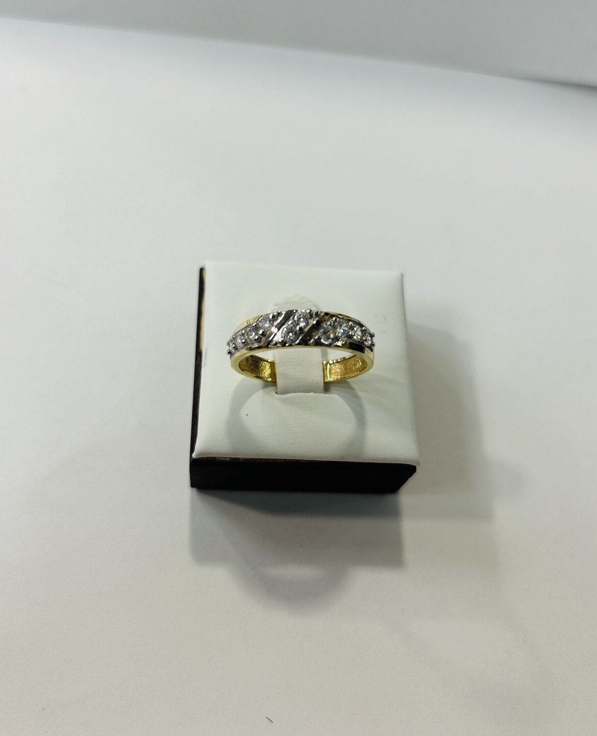 14k CZ Wedding Band, Model: 3.1g/10
