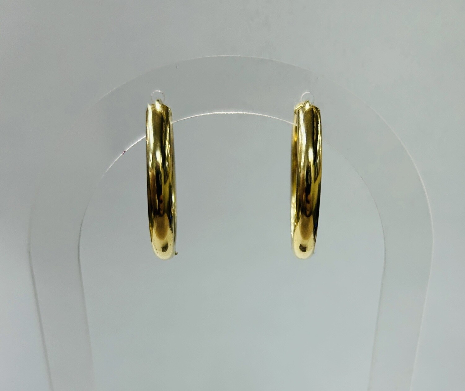 14k Spring Hoops, Model: 4.1g/4mm