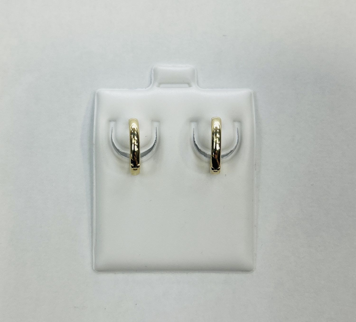 14k high polish huggies