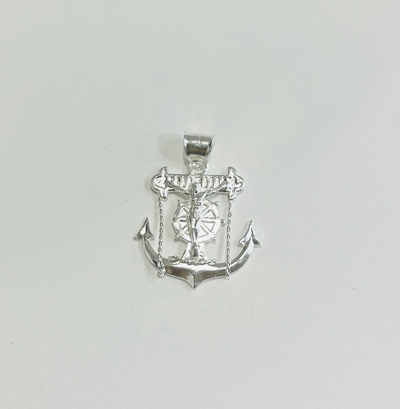 Sterling 925 Jesus Anchor