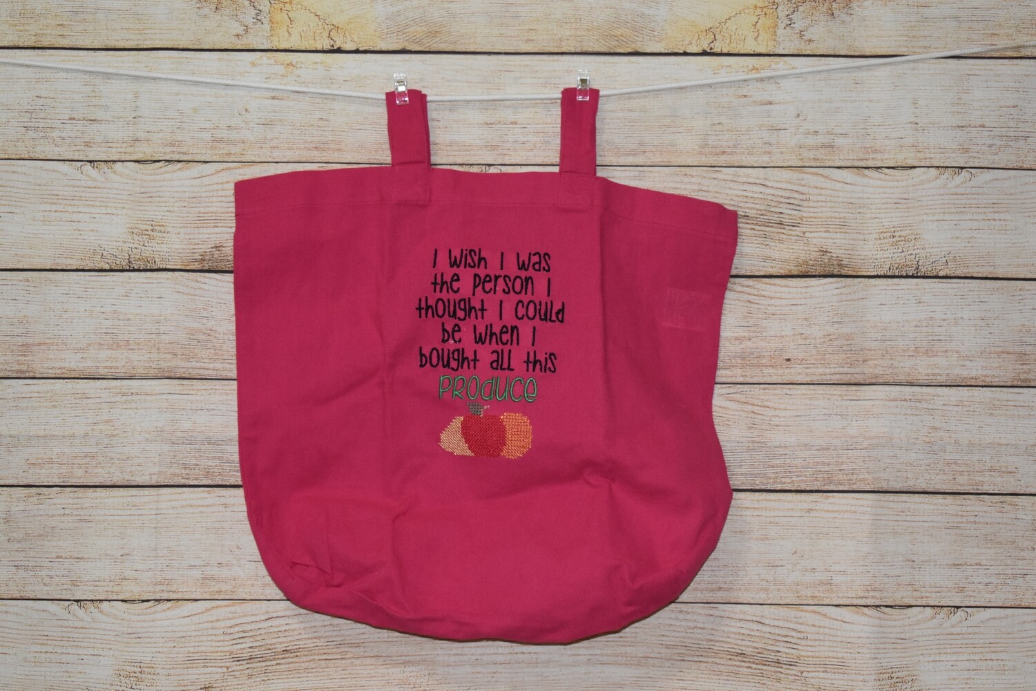 Eco-Friendly Reusable Canvas Shopping Bag for Produce Lover