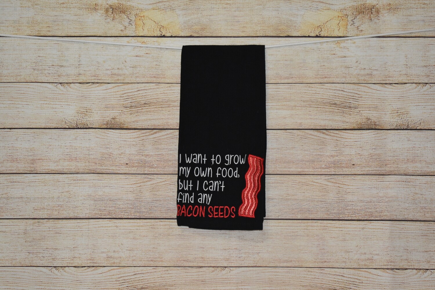 Sassy Embroidered Hand Towels for Bathroom &amp; Kitchen - Bacon Seeds