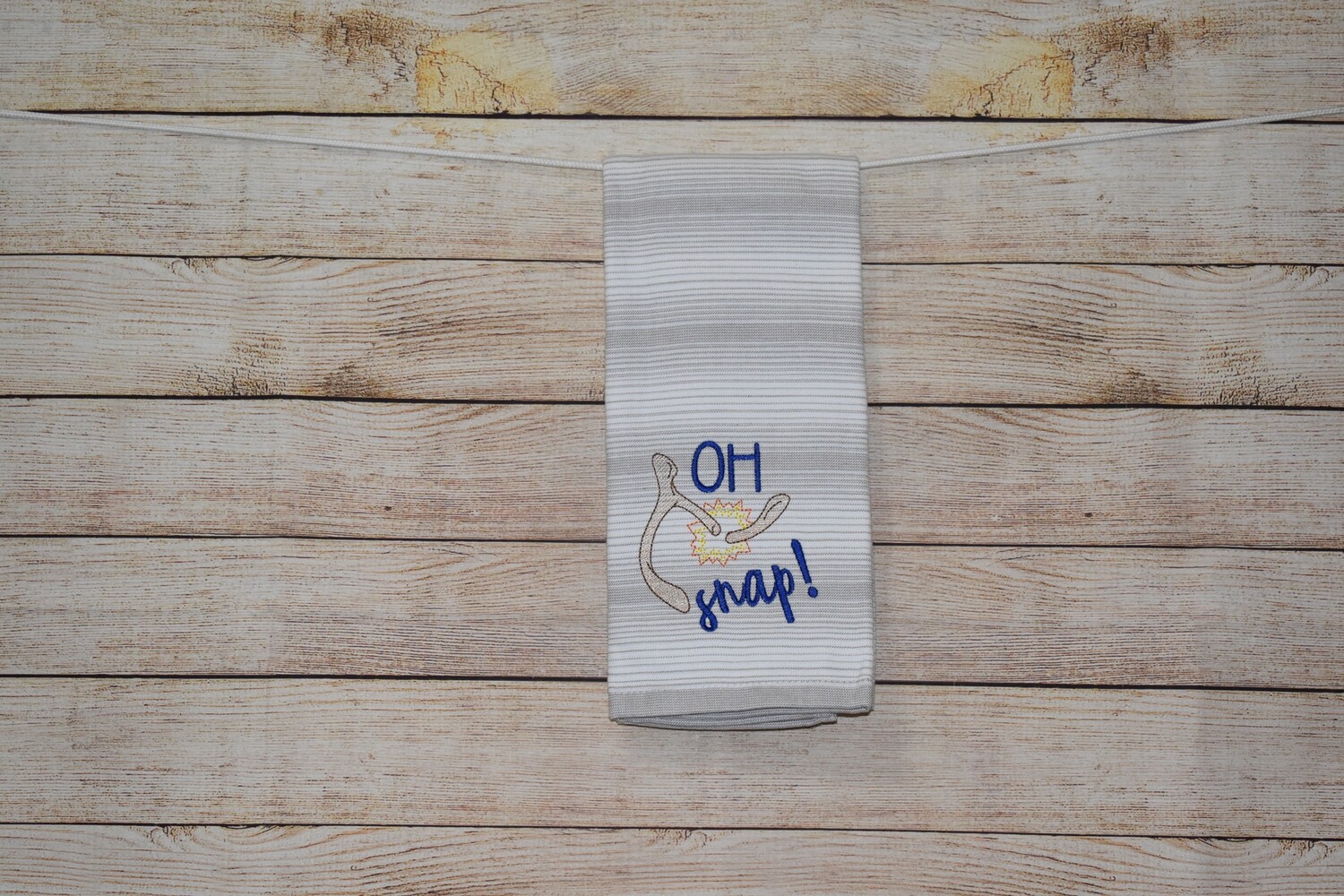 Sassy Embroidered Hand Towels for Bathroom &amp; Kitchen - &quot;Oh Snap&quot;