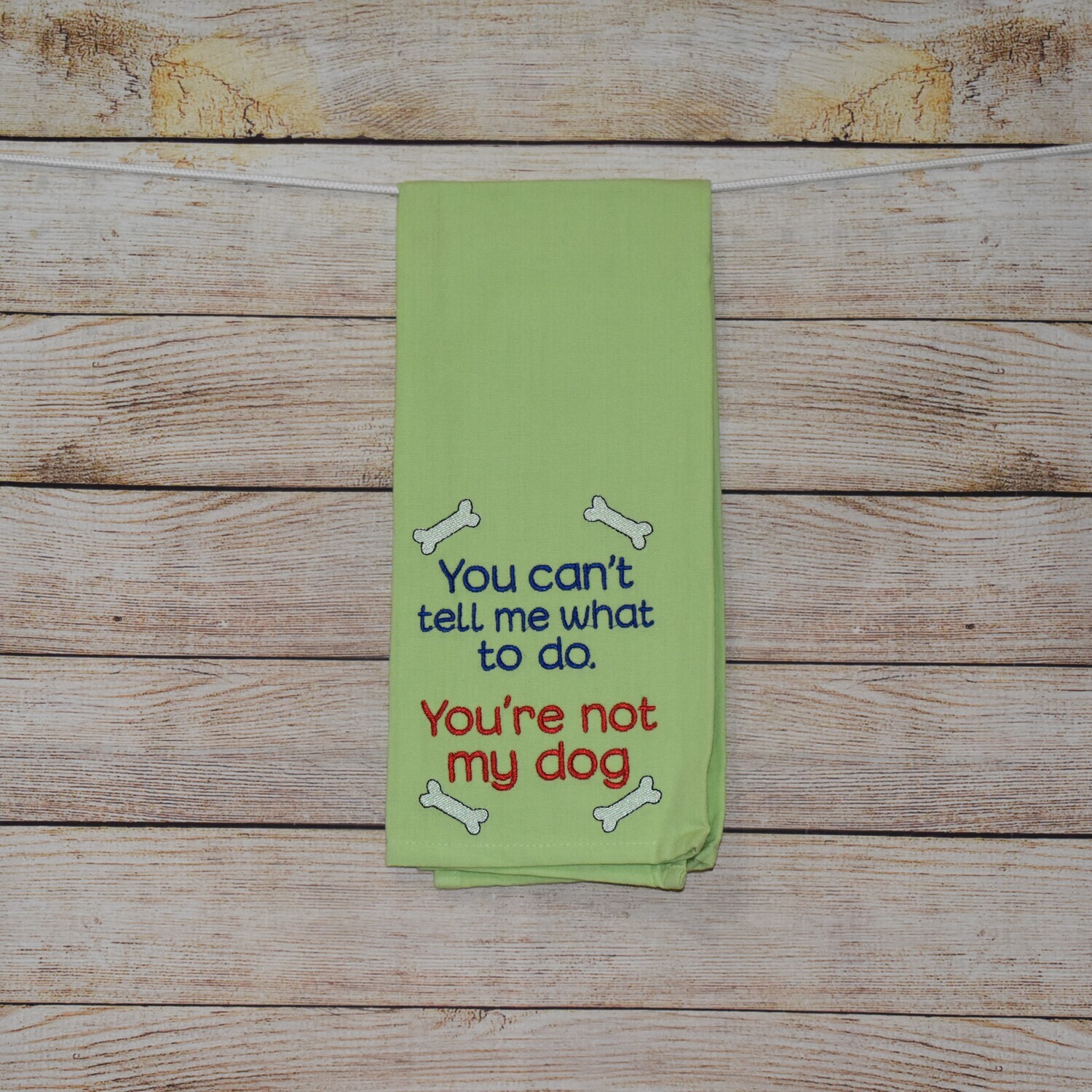 Sassy Embroidered Hand Towels for Bathroom &amp; Kitchen - Not My Dog