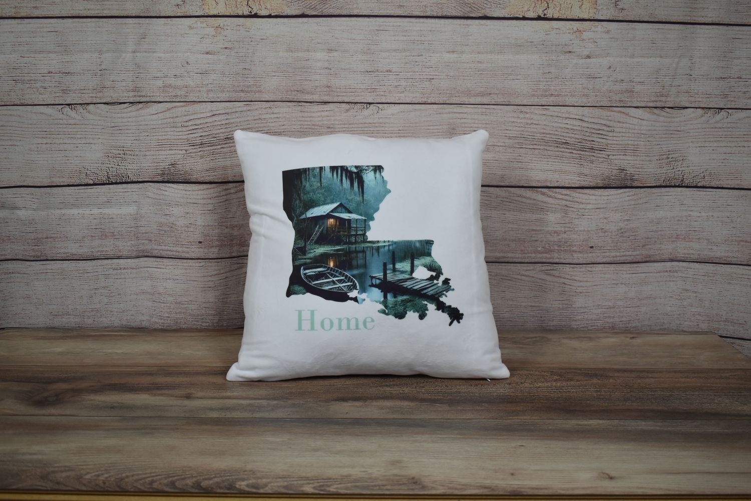 Louisiana Bayou Throw Pillow Cover – 16&#39;&#39; State Pride Home Decor