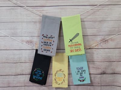Funny &amp; Honest Towels – Coffee, Gaming, Hot Mess &amp; More – Choose Your Snarky Design – Relatable Kitchen Decor