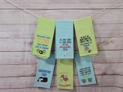 Relatable Animal Humor Towels – Dramatic, Sleepy, Awkward &amp; Tired – Choose Your Favorite Funny Quote