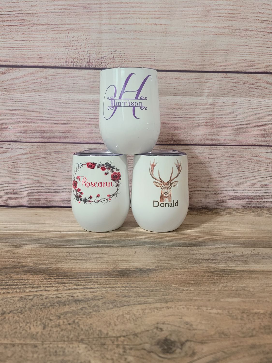Custom Wine Tumbler – Add Your Photo, Monogram, or Design – Personalized Gift