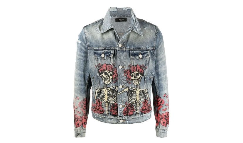 Amiri Grateful Dead Distressed Denim Jacket
