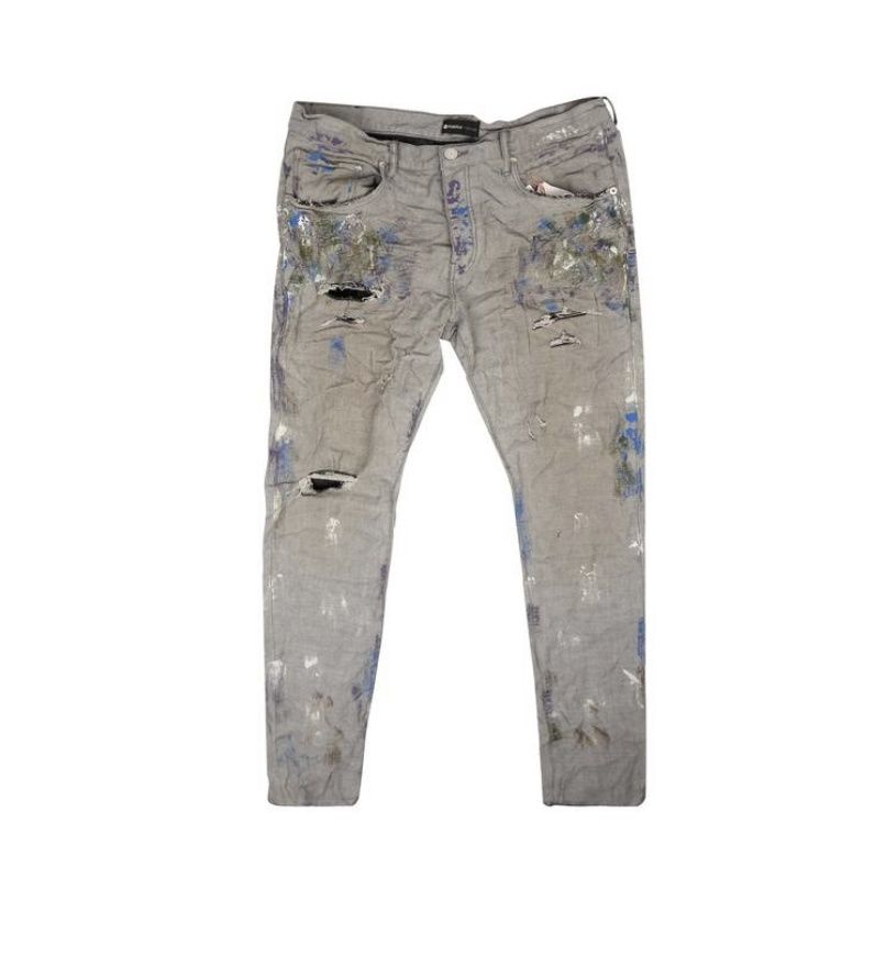 Purple Brand Jeans Grey Dirty Repair
