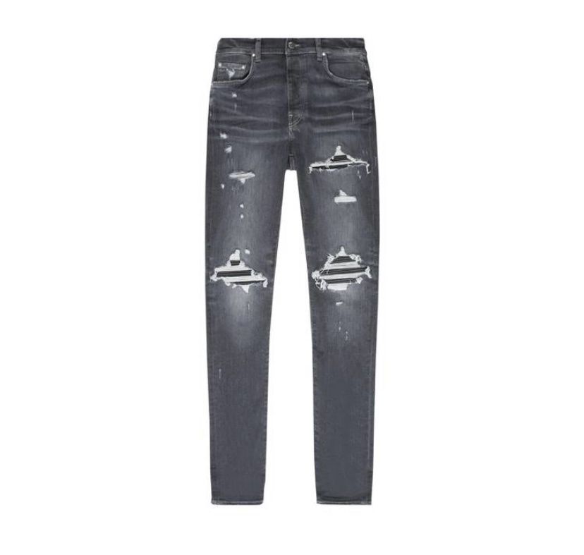 Amiri Pants Grey Denim
