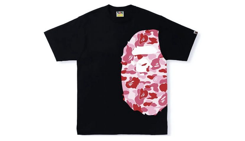 Bape ABC Camo Side Big Ape Head Tee &quot;Black Pink&quot;