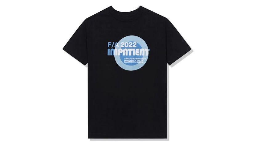 Anti Social Club Impatient Tee Black