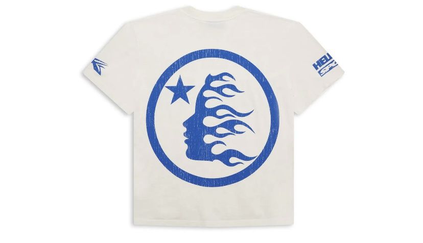 Hellstar Beat Us!T-shirt White Blue