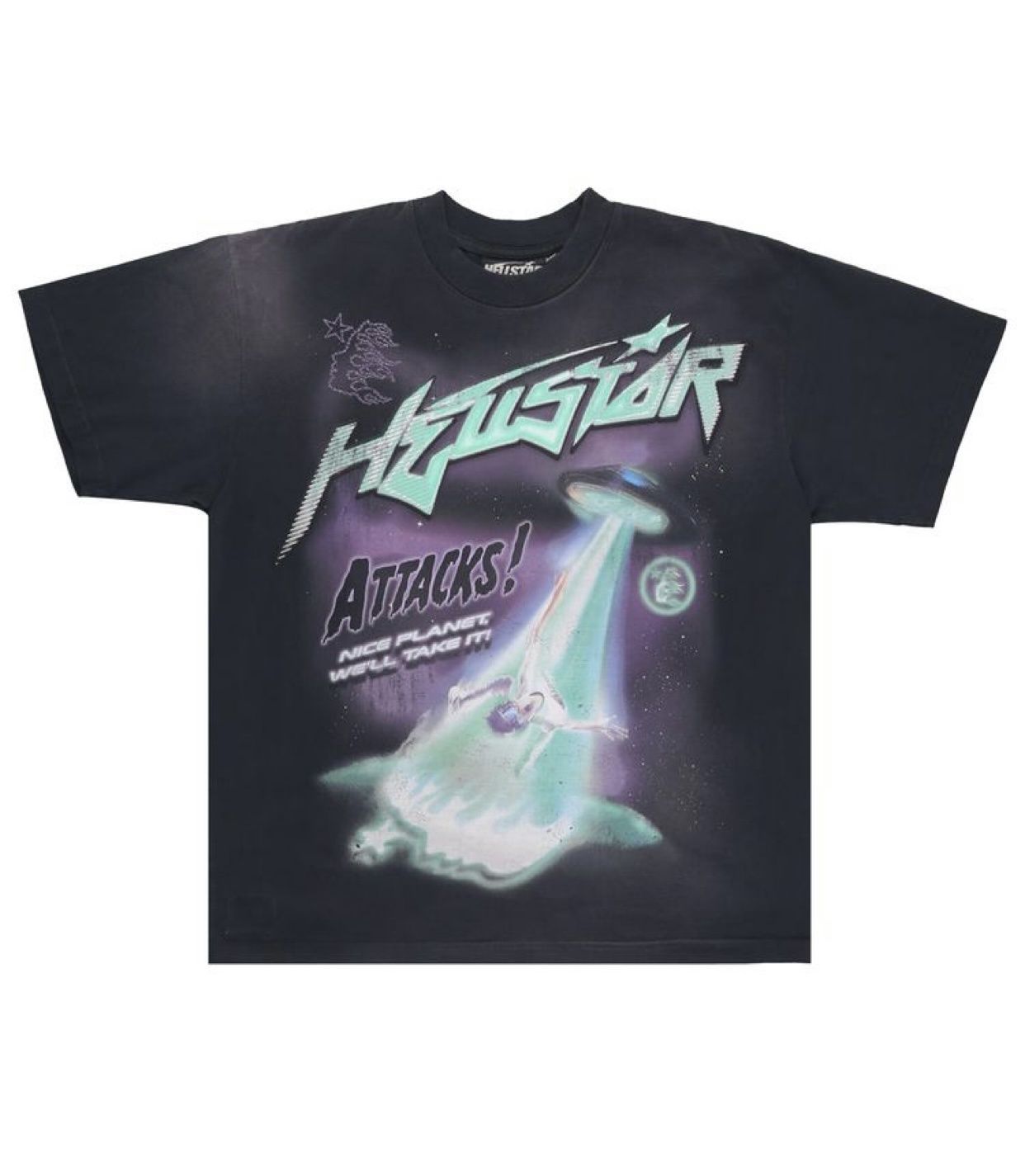 Hellstar Attacks T-Shirt &#39;Black/ Green&#39;