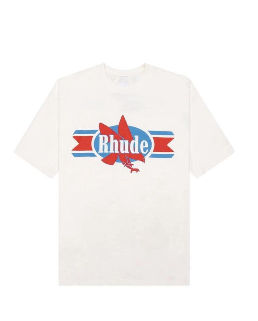 Rhude Chevron Eagle Tee Vintage White