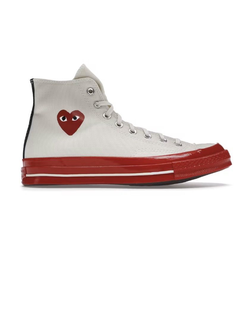 Converse Chuck Taylor Allstar Comme Des Garoons Play Egret Red Midsole