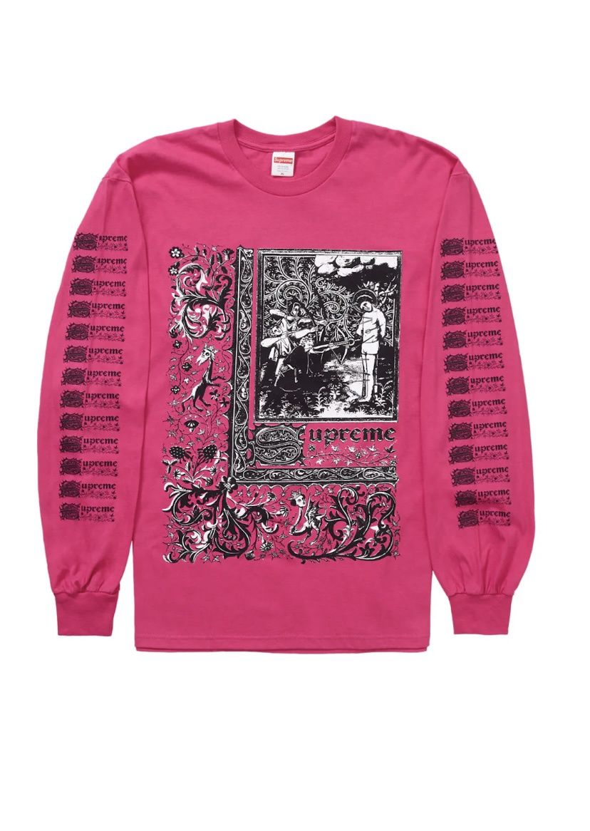 Supreme Saint Sebastian Sleeve Tee Pink