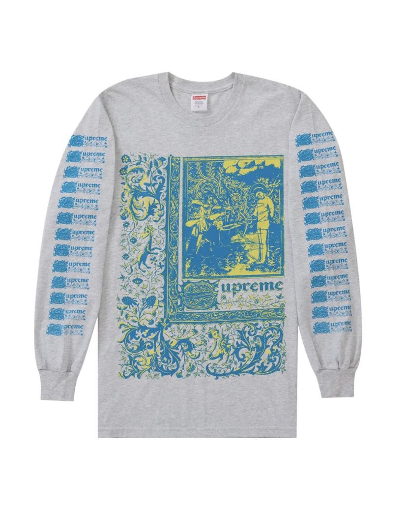 Supreme Long Sleeves T-Shirt Grey Garmentory