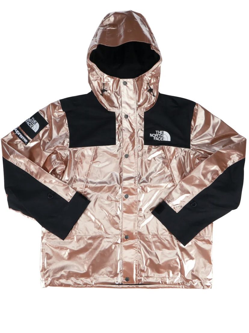 Supreme  X The North Face Metallic Mountain Parka Rose Gold