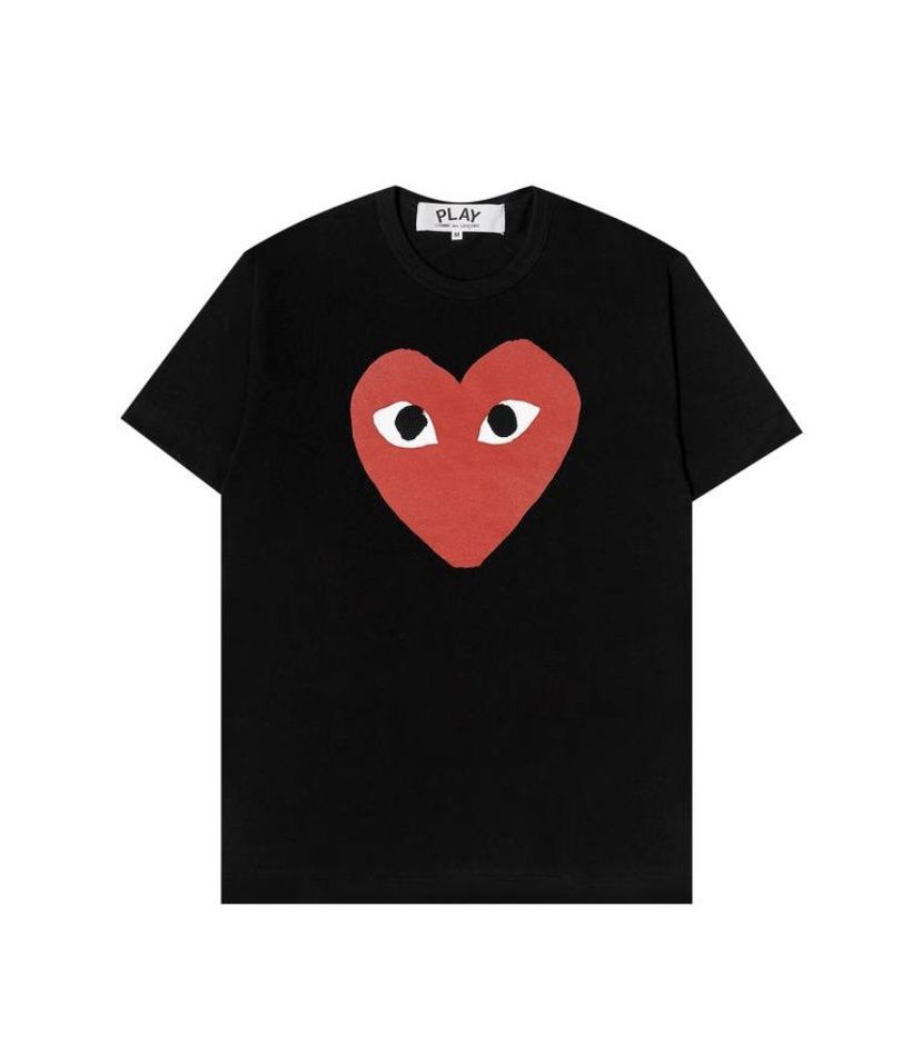 Comme Des Garoons Play Play Red Heart T`Shirt