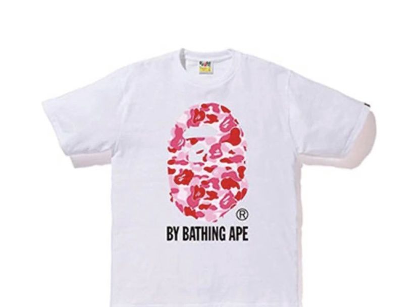 Bape By Bathing Tee White Pink