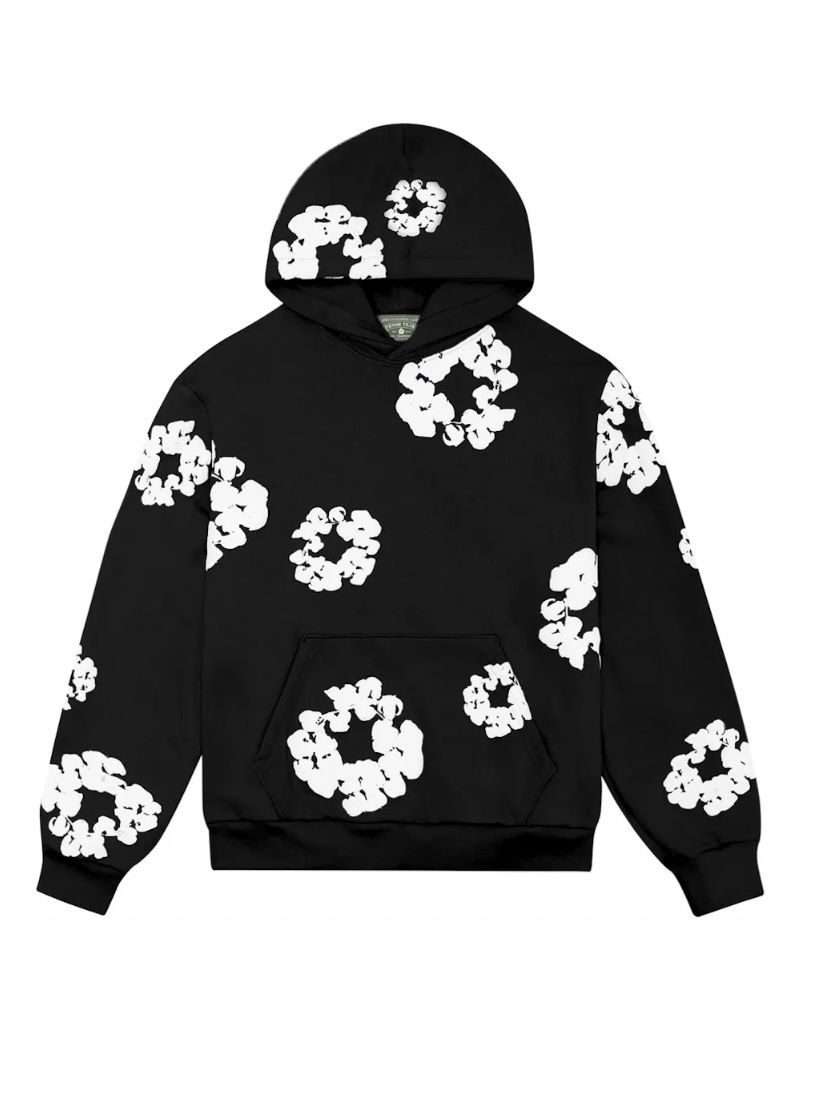 Denim Tears Cotton Wreath Hoodie Black
