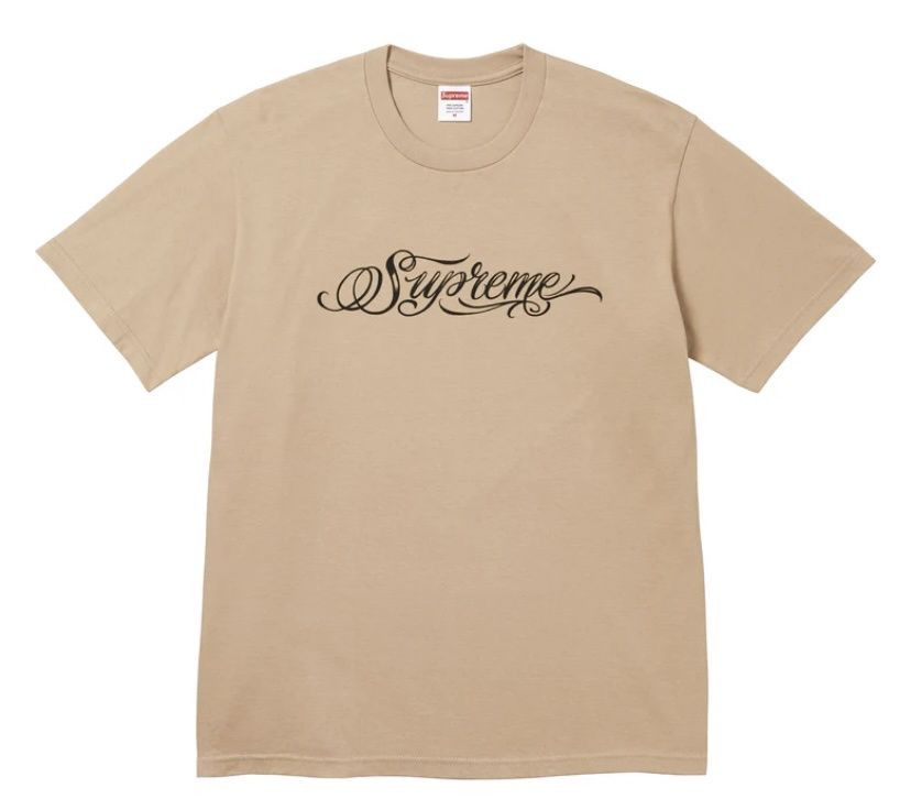 Supreme Script Tee Khaki