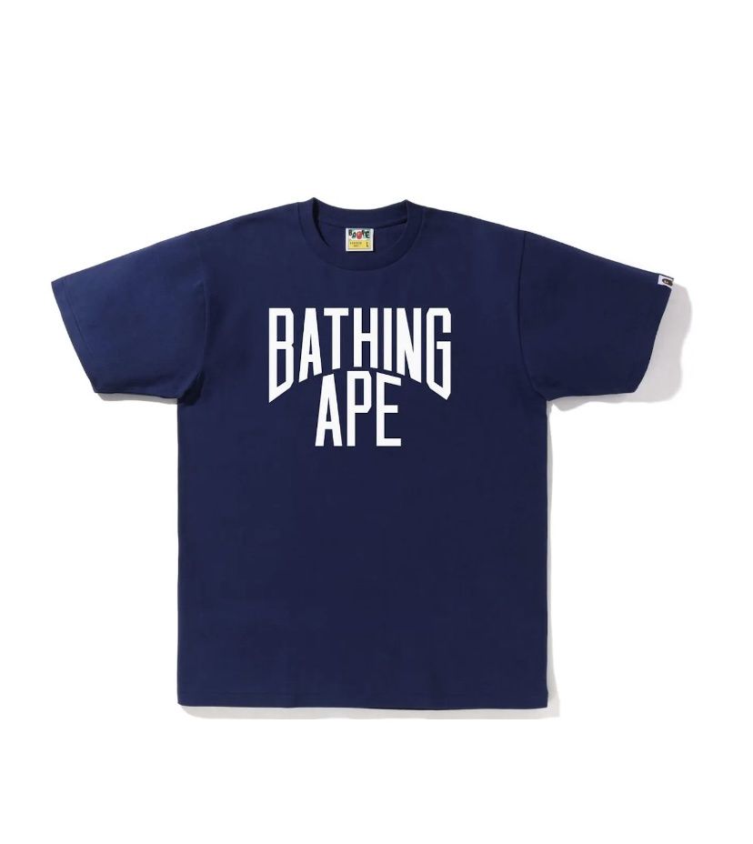 Bape Bicolor Nyc Logo Tee Navy