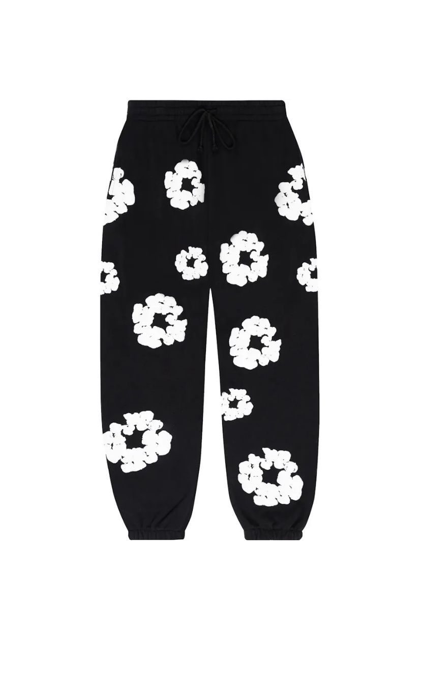 Denim Tears The Cotton Wreath Black Sweatpants