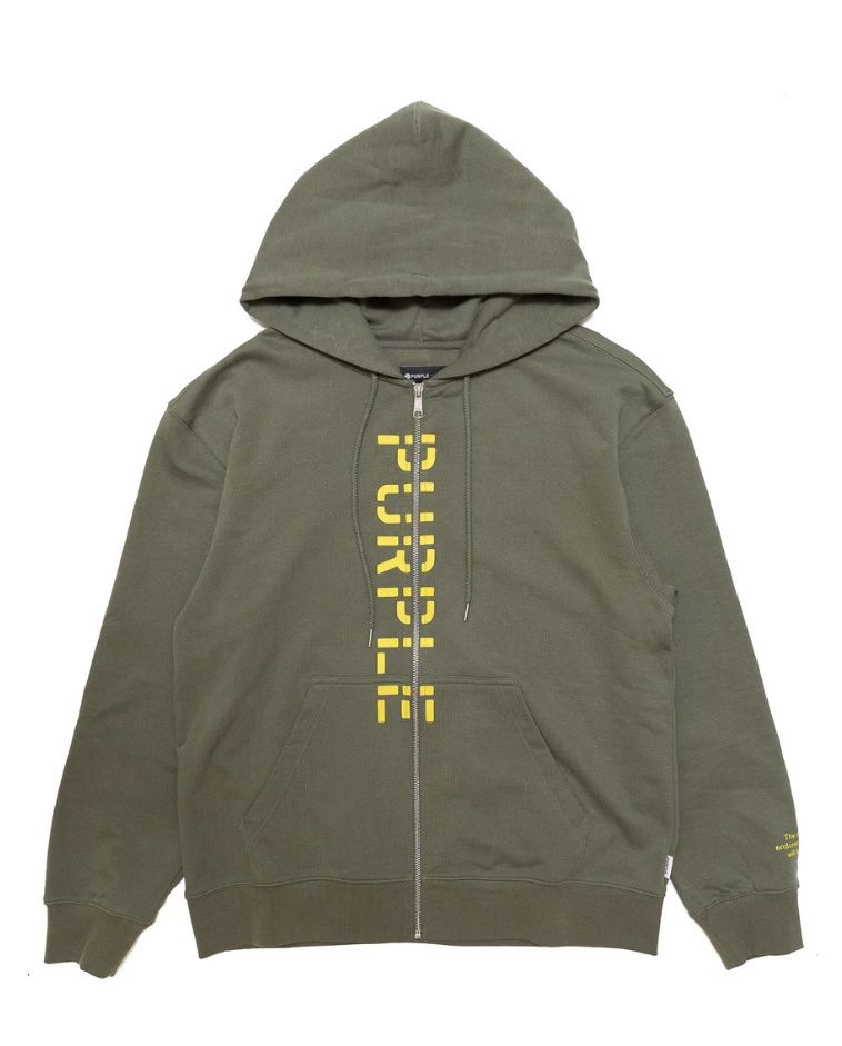 Purple Brand French Terry Military Logo Hoodie