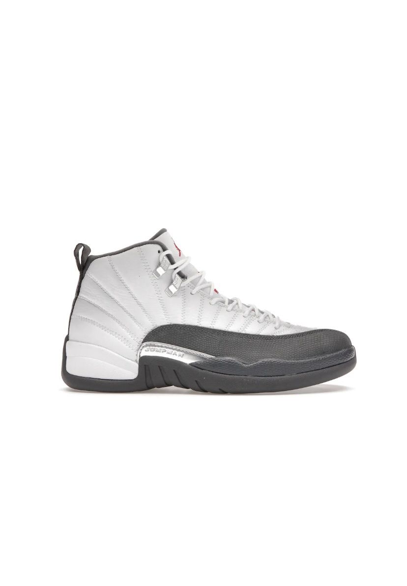Air Jordan 12 White Dark Grey