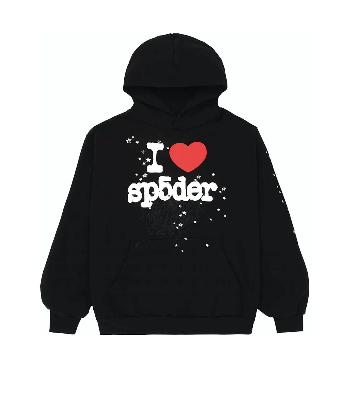 Sp5der I Heart SP5 Souvenir  Black Hoodie