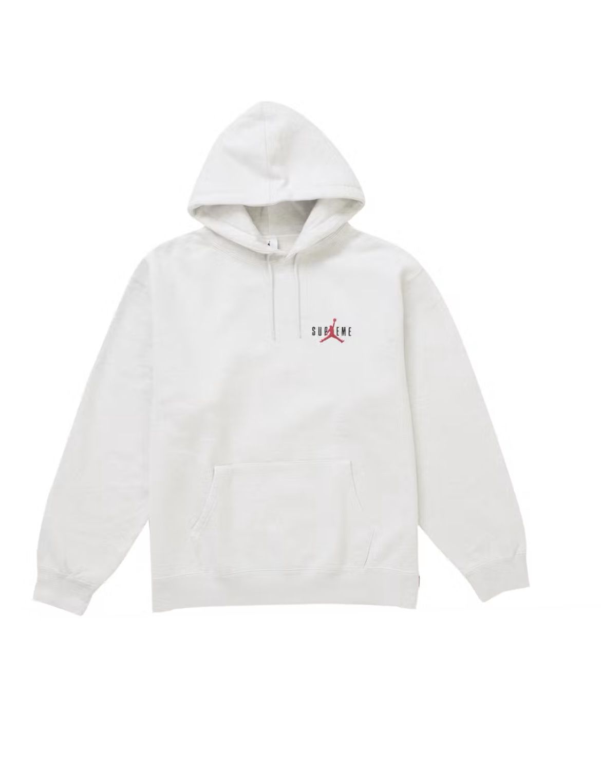 Supreme X Jordan Ash Grey Hooded Sweatshirt