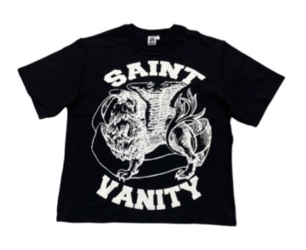 Saint Vanity White Logo Tee Black