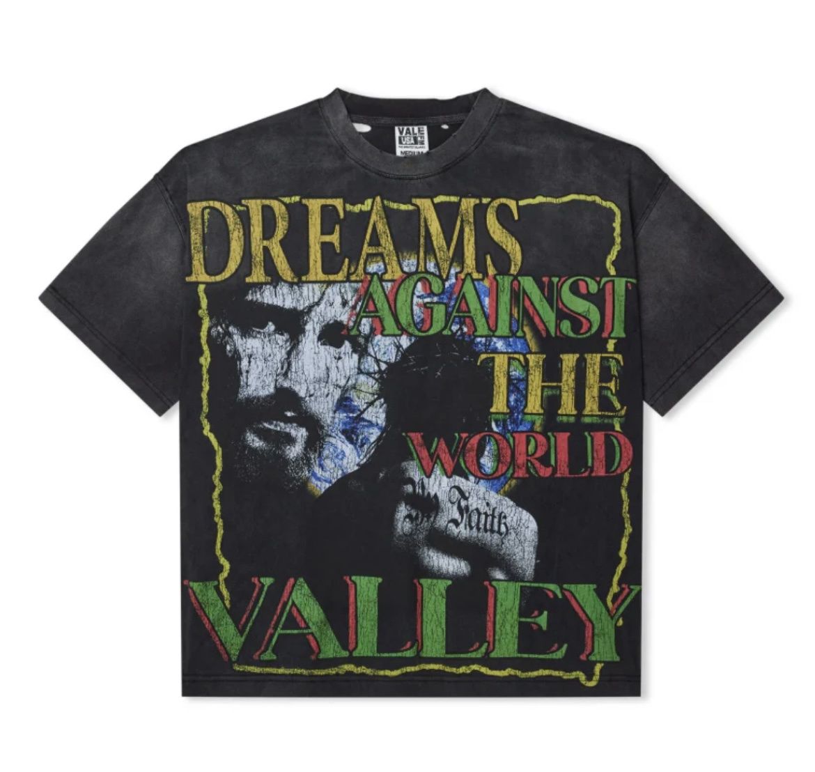 Vale Dreams Against The World Tee Black Wash