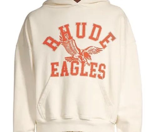 Rhude Eagles Logo Cotton Hoodie