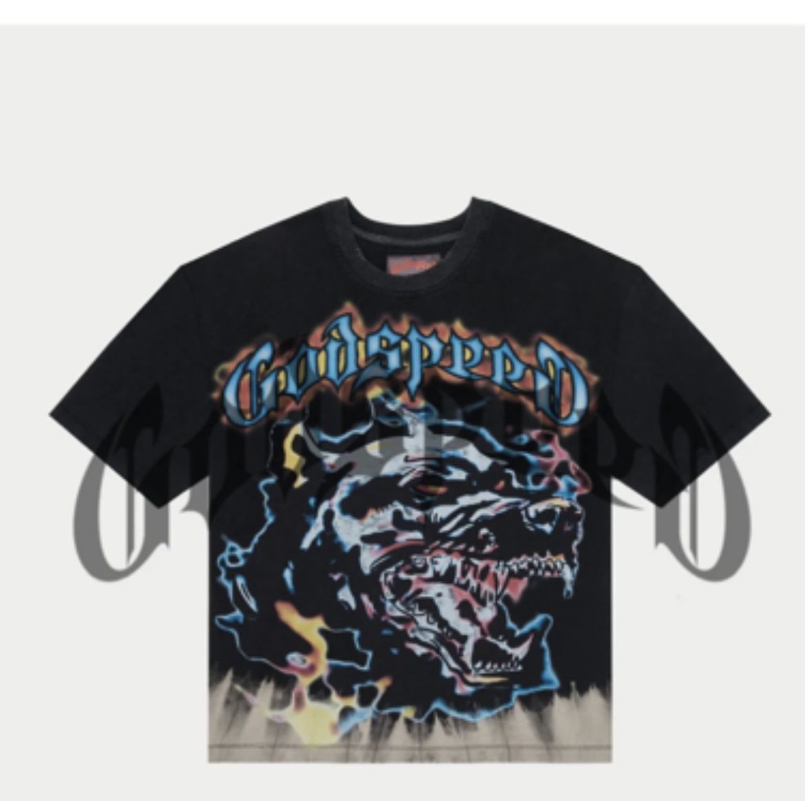 Godspeed Off The Leash Tee Black Bleached Wash