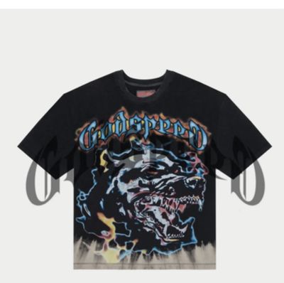 Godspeed Off The Leash Tee Black Bleached Wash